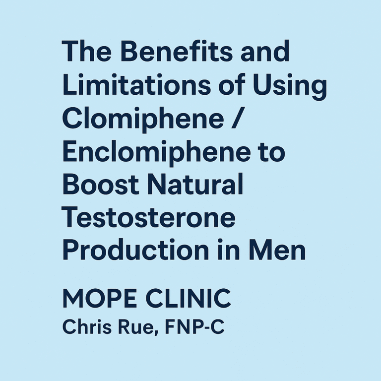 MOPE Clinic Highlights Clomiphene/Enclomiphene as Innovative Alternatives to Testosterone Replacement Therapy for Men