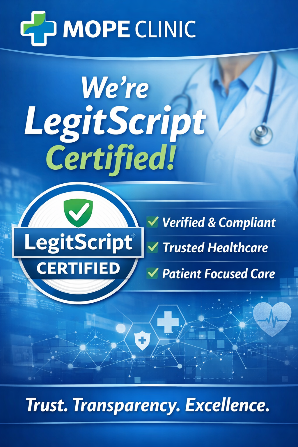 MOPE Clinic Is Now a LegitScript Certified Clinic