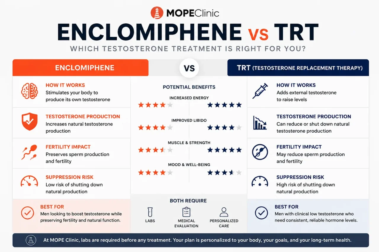 Enclomiphene vs TRT: Which Testosterone Treatment Fits Your Goals