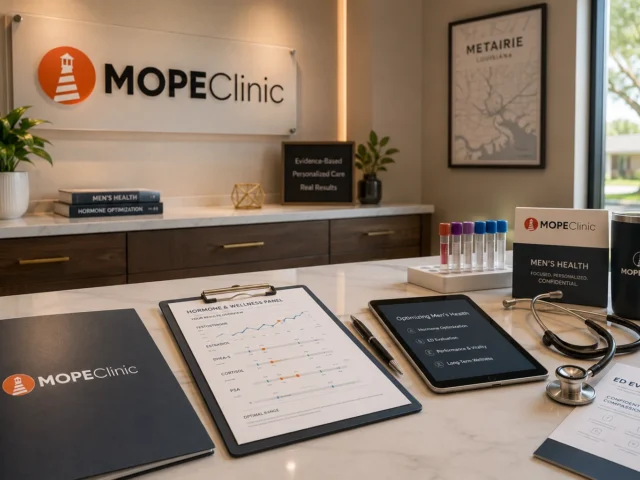 ED Treatment in Metairie: Why It May Be More Than Performance Anxiety ED treatment Metairie lab review at MOPE Clinic for men’s health and hormone evaluation